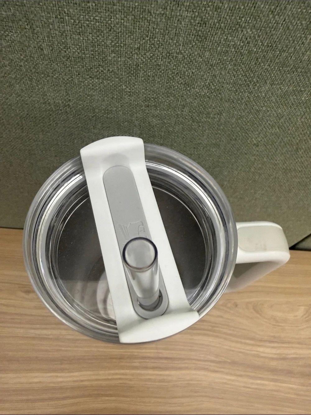 Stanley Marble White and Light Gray Travel Tumbler with Handle & Straw - Picture 5 of 5